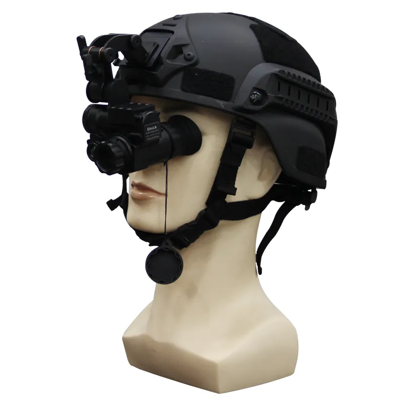 دستگاه دید در شب دیجیتال تک چشمی NVG-30 روی کلاه ایمنی